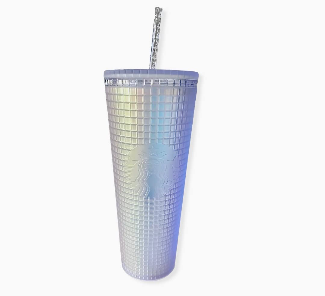 Starbucks Iridescent Unicorn Grid Venti Tumbler 24oz - Insulated Stainless Steel Travel Mug with Lid & Straw, Perfect for Coffee, Tea & Cold Drinks at Home, Office or On-The-Go