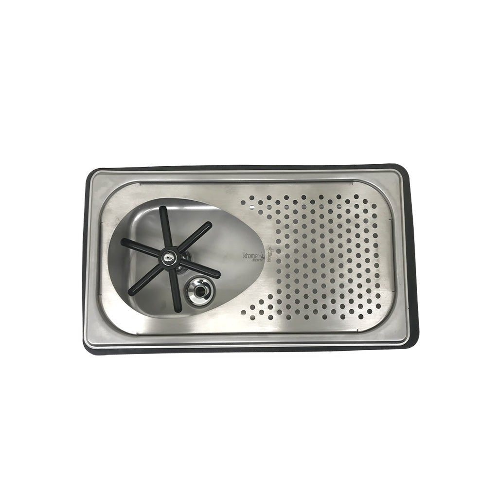 Krome Dispense 336 Commercial Countertop Glass Rinser - Perfect for Bars, Restaurants, and Home Bartending Use