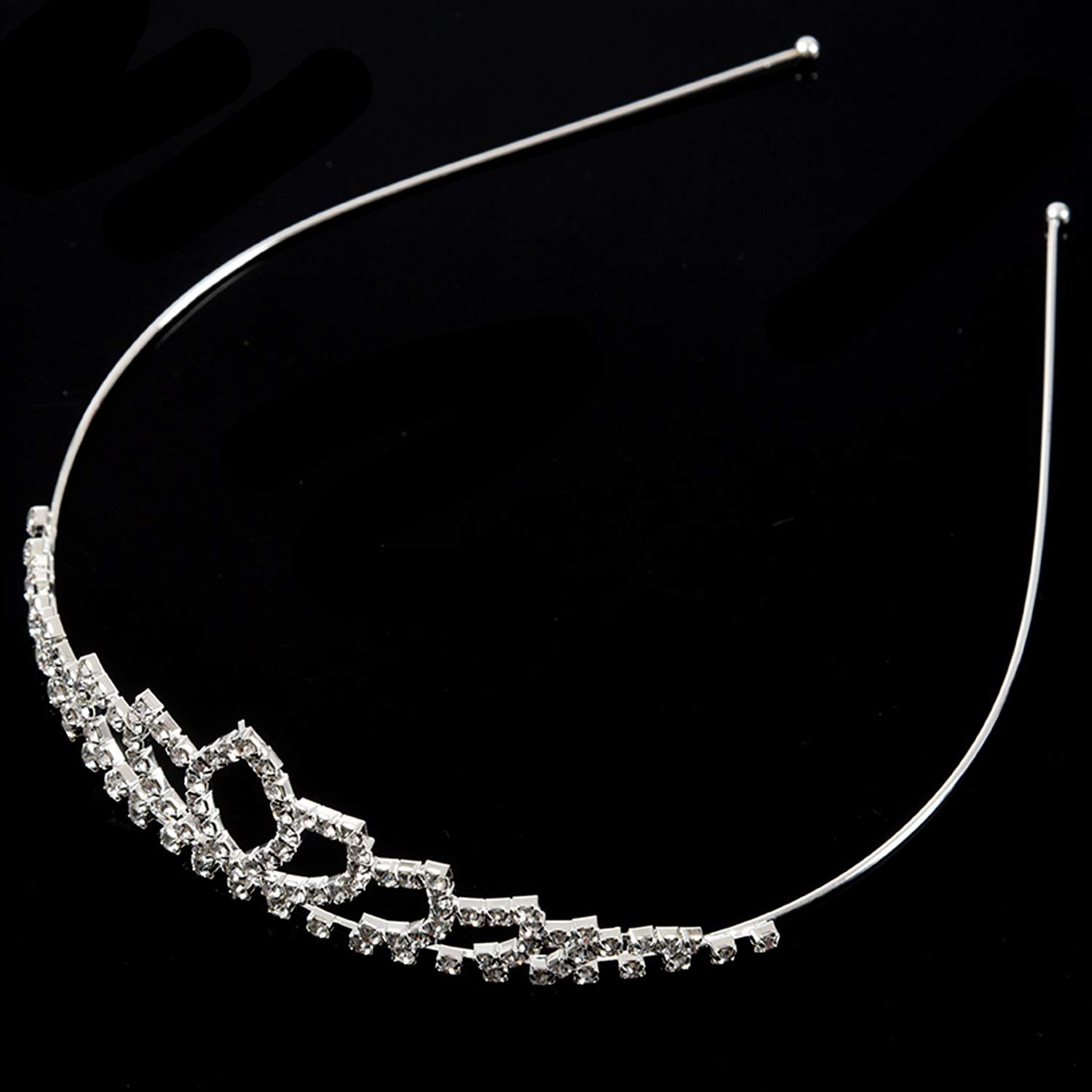 Sparkling Rhinestone Headband for Women - Elegant Wedding Crown Tiara Hair Accessory for Brides, Prom, Pageants & Special Occasions