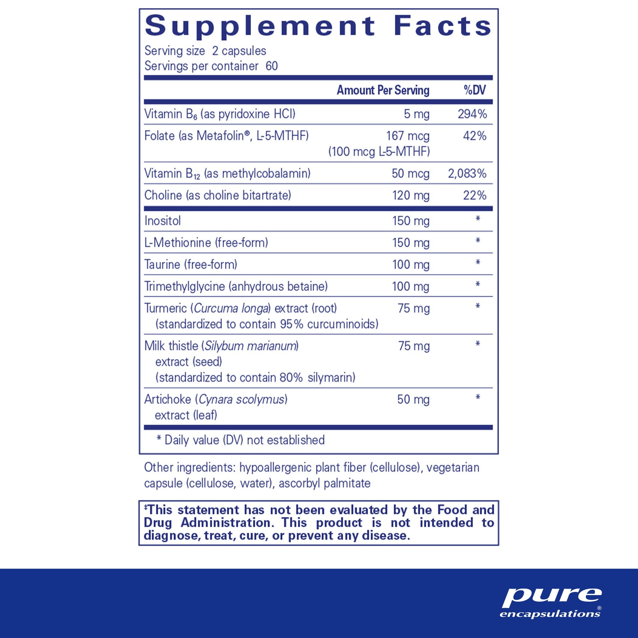 Pure Encapsulations Lipotropic Detox Supplement - Liver Support & Toxin Elimination for Weight Management - Ideal for Detox Programs & Wellness Routines