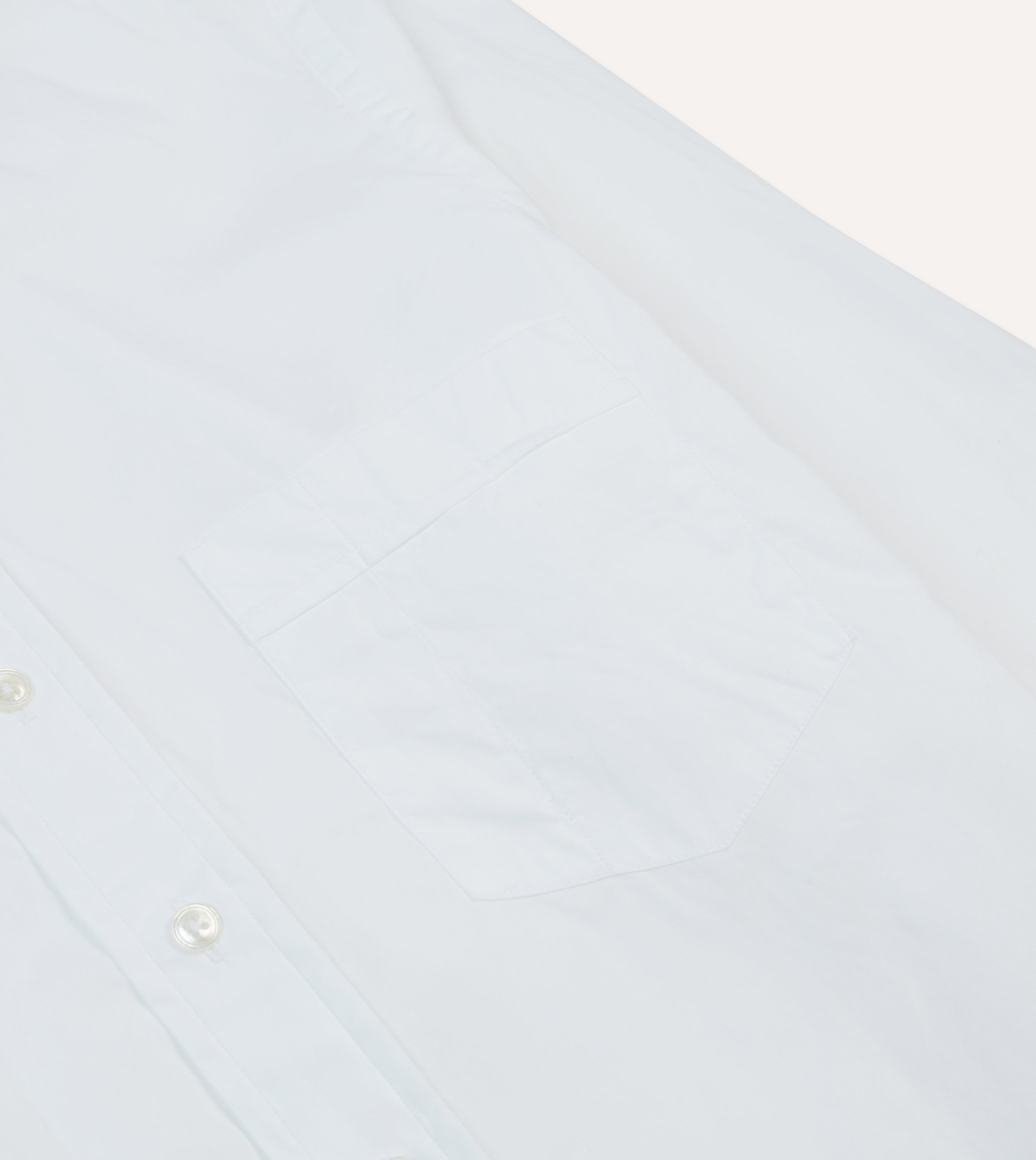 Premium White Cotton Pocket Poplin Button Down Shirt for Men - Classic Business Casual & Office Wear