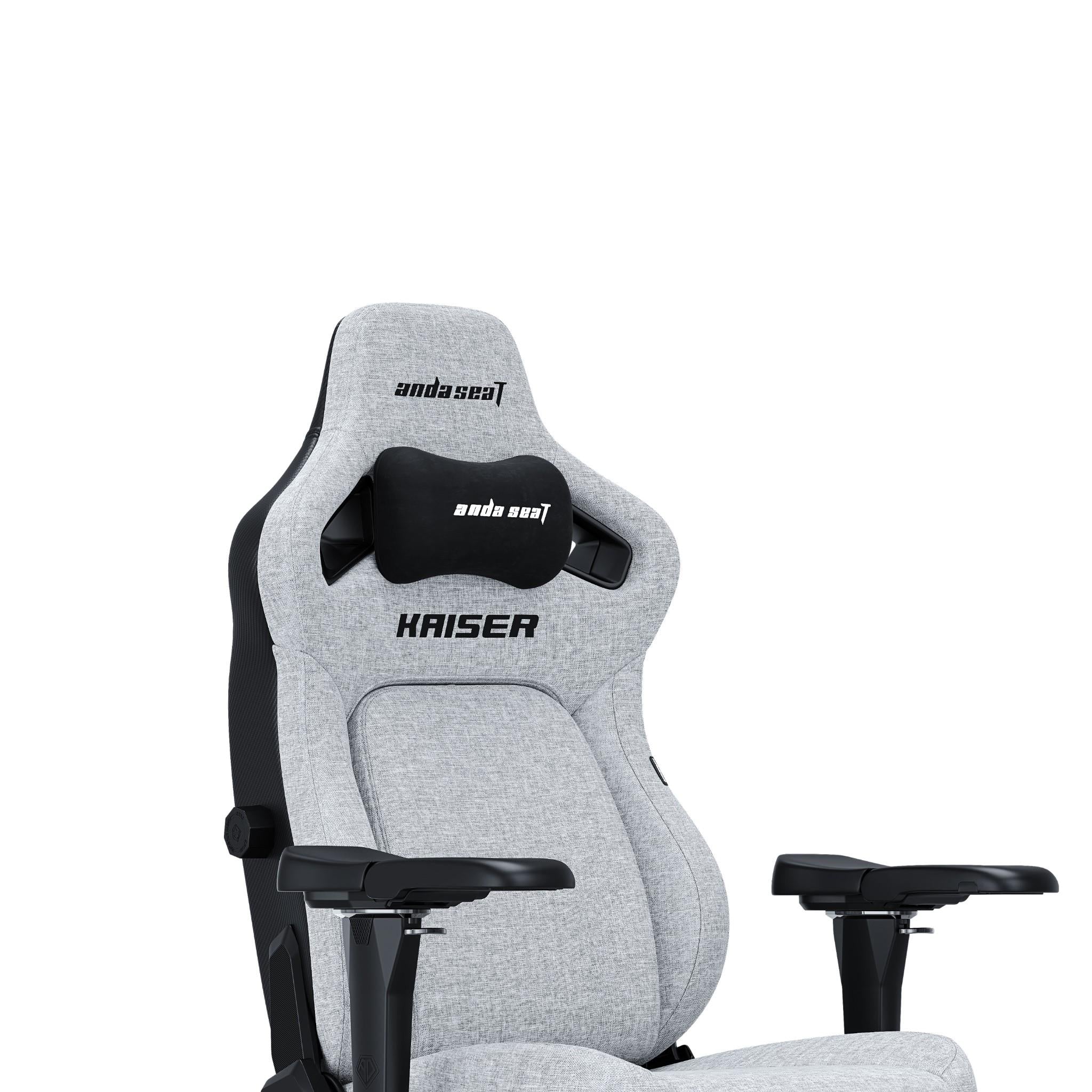 Anda Seat Kaiser 4 Series Premium Gaming Chair - Ergonomic Office & PC Gaming Chair with Adjustable Lumbar Support - Large Size Ash Grey - Perfect for Esports, Streaming & Home Office Work
