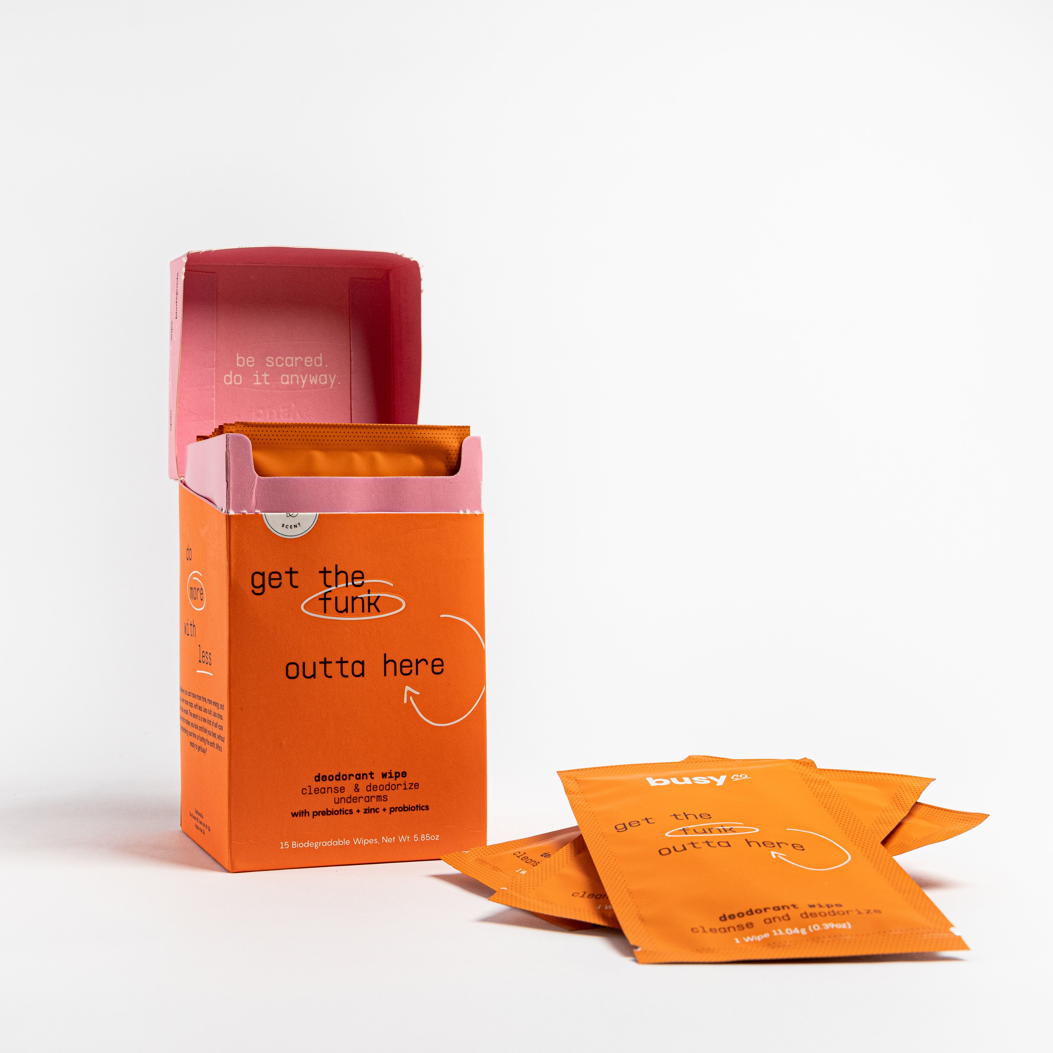 Busy Co. Deodorant Wipes for Women & Men - 15 Count Pack | Fresh & Convenient On-The-Go Personal Care | Perfect for Travel, Gym, and Outdoor Activities
