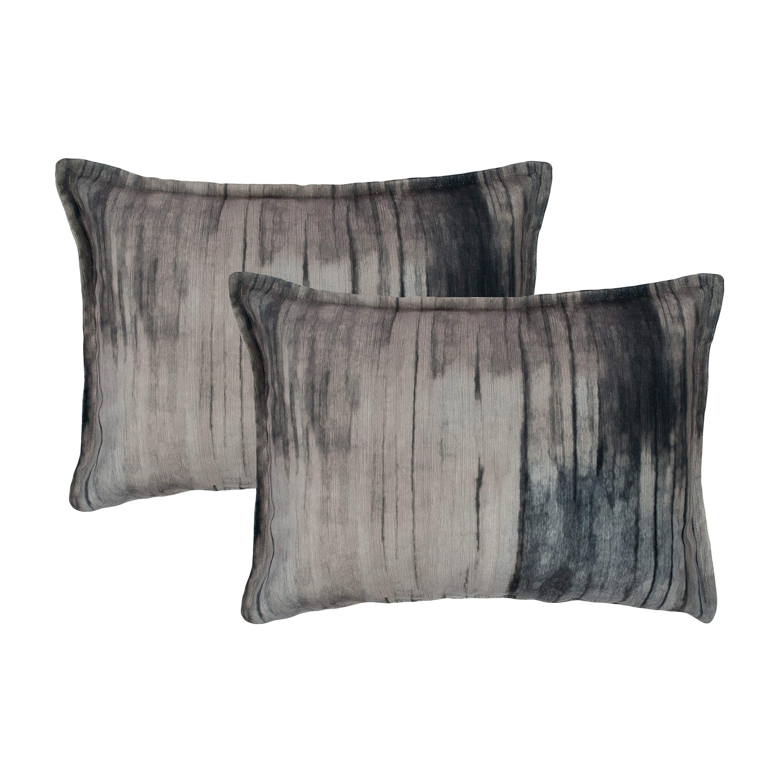Luxury Velvet & Steel Decorative Throw Pillow Set of 2 - Elegant Home Decor for Sofa, Bed, Living Room & Nursery