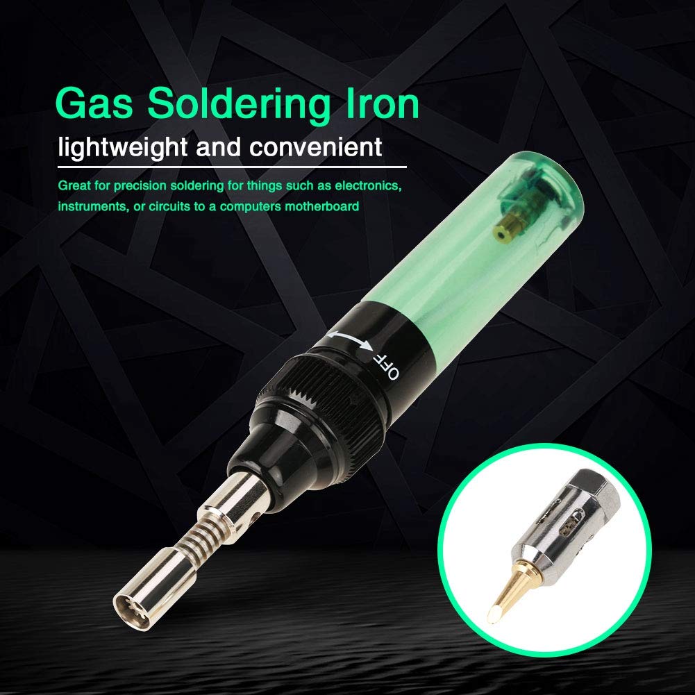 **Refillable Cordless Butane Soldering Iron & Torch Kit - 1300°F Portable Gas Soldering Tool for Automotive, Electronics, PC Repair & Home DIY - 40 Min Runtime - Perfect for On-the-Go Repairs & Crafting**