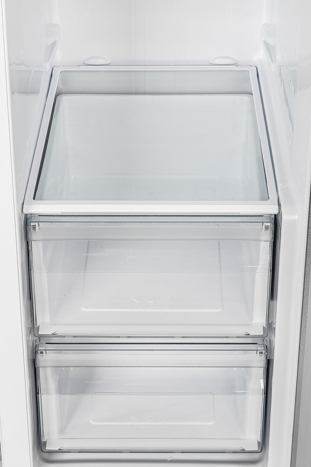 Forno Salerno 33-Inch 15.6 cu. ft. Counter-Depth Side by Side Refrigerator in Stainless Steel - Energy Efficient, Spacious Design for Modern Kitchens (FFRBI1805 33SB) - Perfect for Home, Apartment & Office Use