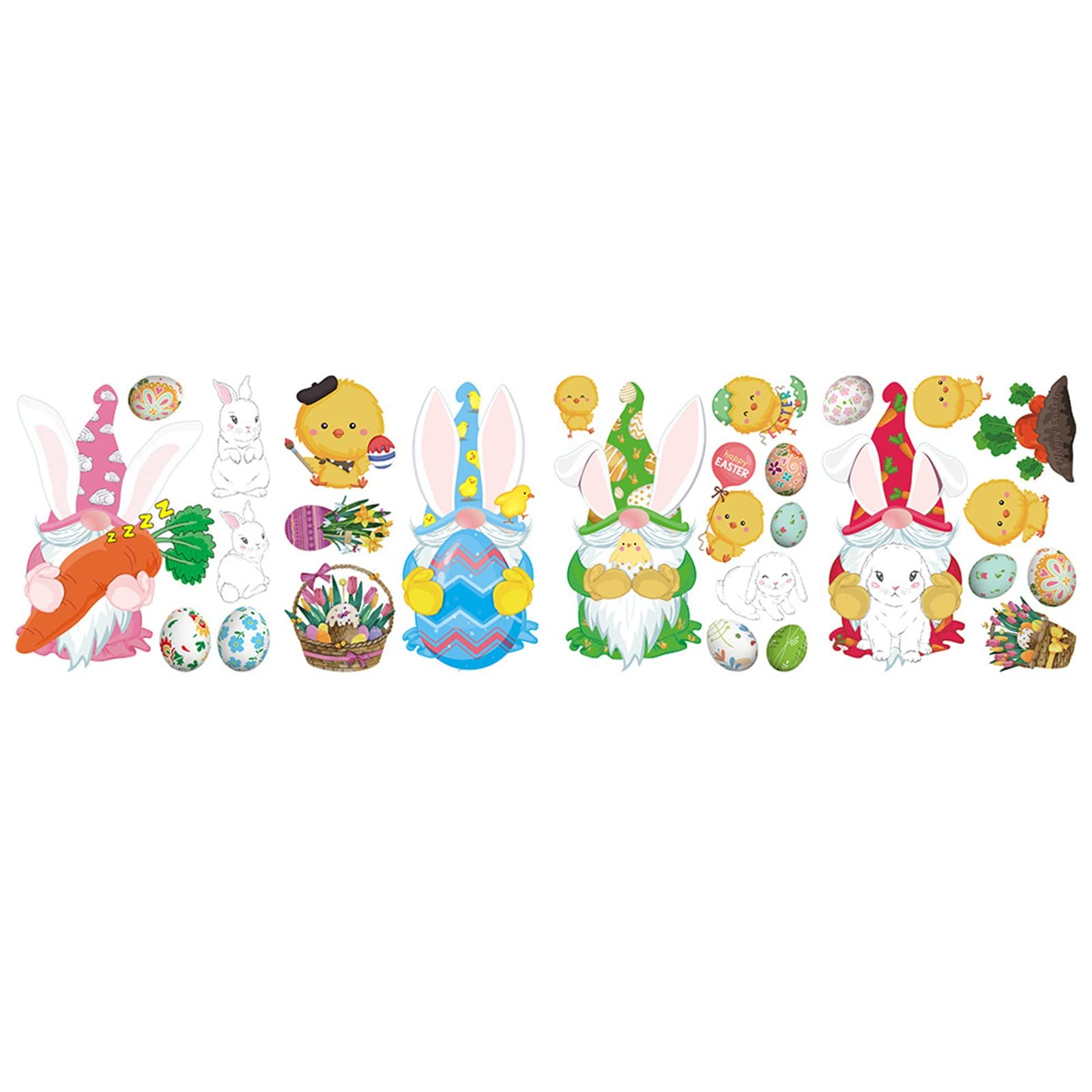 Celendi Rabbit Wall Sticker - Easter Kitchen Decor for Windows & Glass