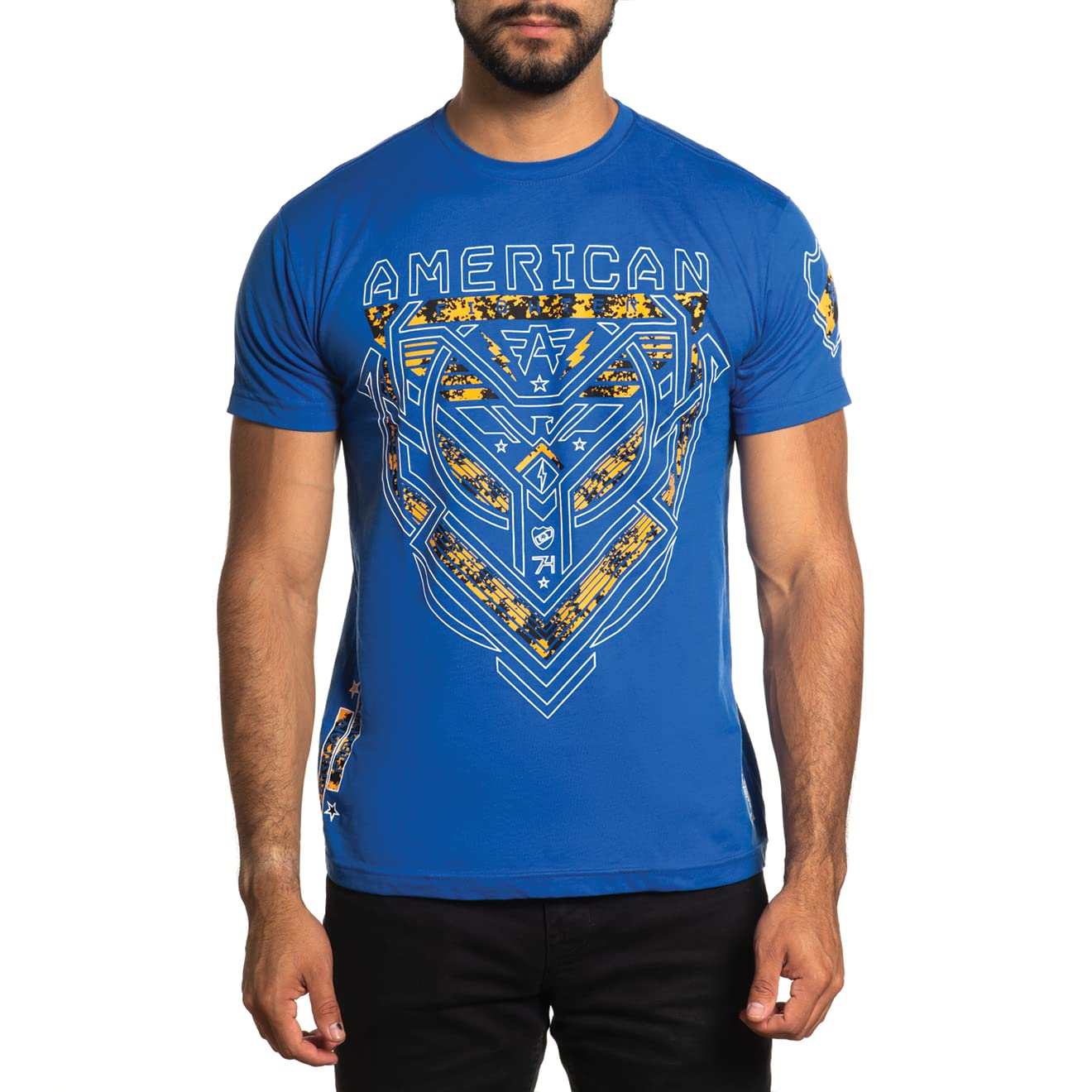 American Fighter Men's Short Sleeve T-Shirt - Lightweight & Breathable Summer Casual Tee for Everyday Wear, Gym, and Outdoor Activities