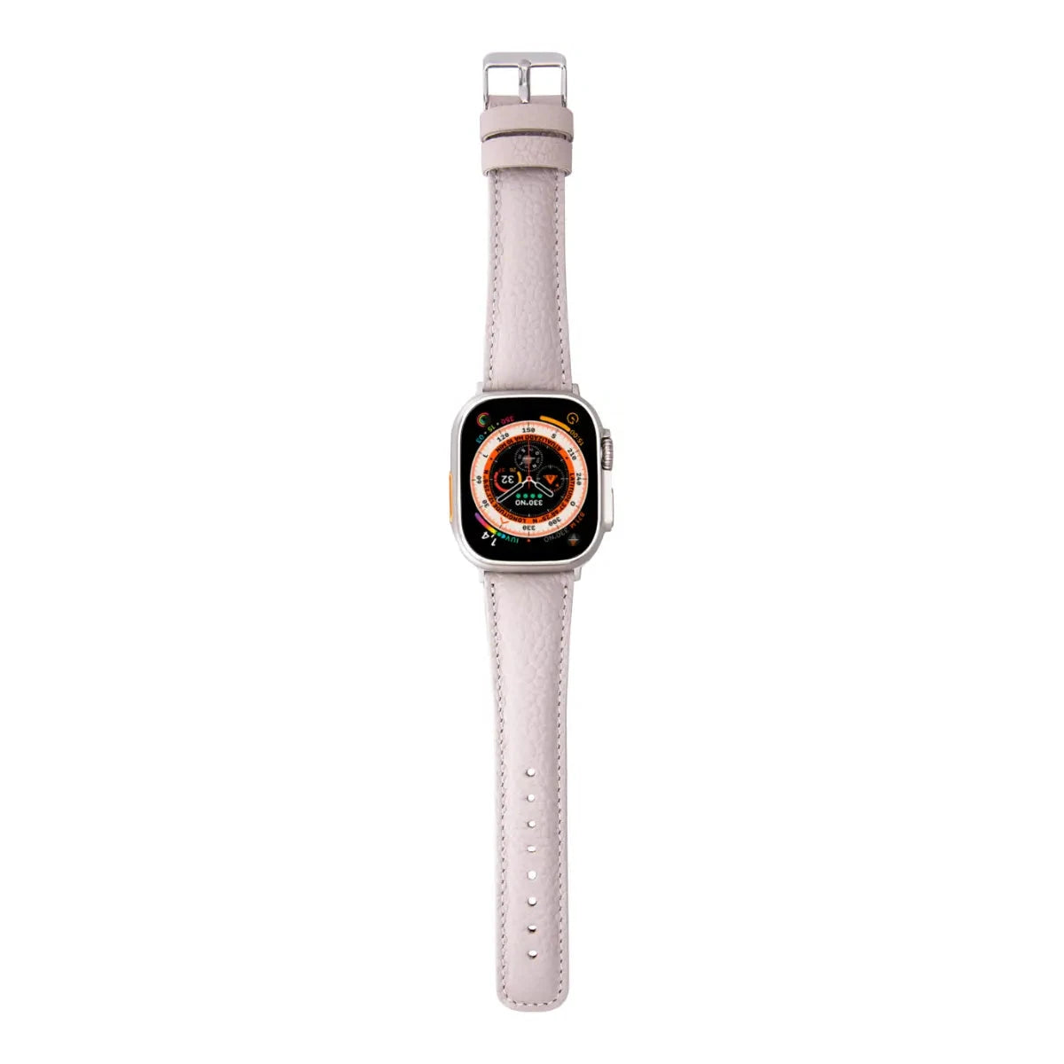 Premium Beige Leather Apple Watch Band - Classic & Stylish Replacement Strap for Apple Watch Series 1-9, SE, Ultra - Perfect for Work, Travel & Everyday Wear
