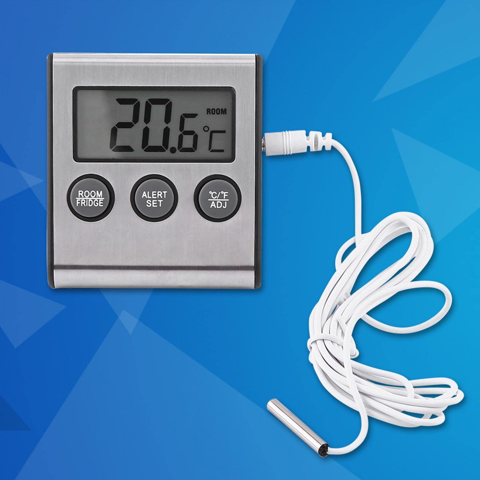 Ubersweet® Digital Refrigerator Freezer Thermometer - Accurate Temperature Monitor for Fridge, Freezer & Cold Storage - Perfect for Home, Restaurant & Food Safety