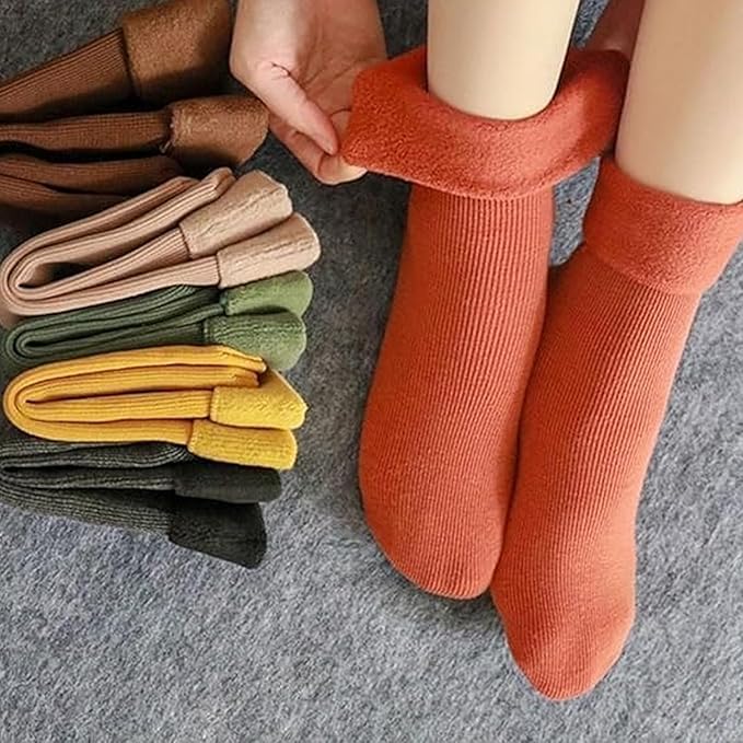Janemore Women's Ultra Soft Velvet Thermal Socks - Fleececozy Plush Thick Winter Socks for Cold Weather, Indoor & Outdoor Activities, Hiking, and Home Comfort