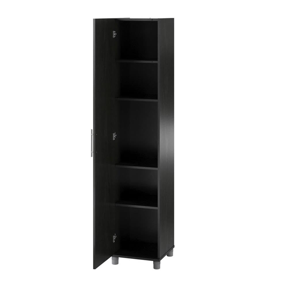 Systembuild Evolution Camberly 16-Inch Utility Storage Cabinet in Black Oak - Perfect for Garage, Office, and Home Organization