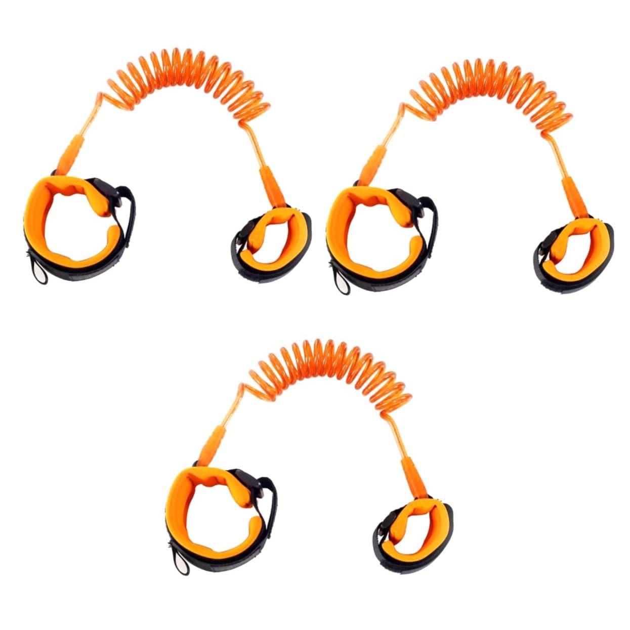 HEMOTON 3-Piece Safety Harness Set - Heavy Duty Fall Protection Harness Belts with Adjustable Straps (Orange) - Ideal for Construction, Roofing & Window Cleaning Work