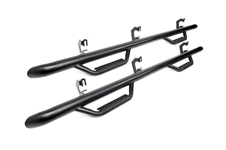 2014-2018 GMC Sierra & Chevrolet Silverado Nerf Bars Running Boards - Compatible with 2WD/4WD Crew Cab Short Bed Models (5.7ft Bed) - RCC1489CC - Perfect for Off-Roading & Truck Access