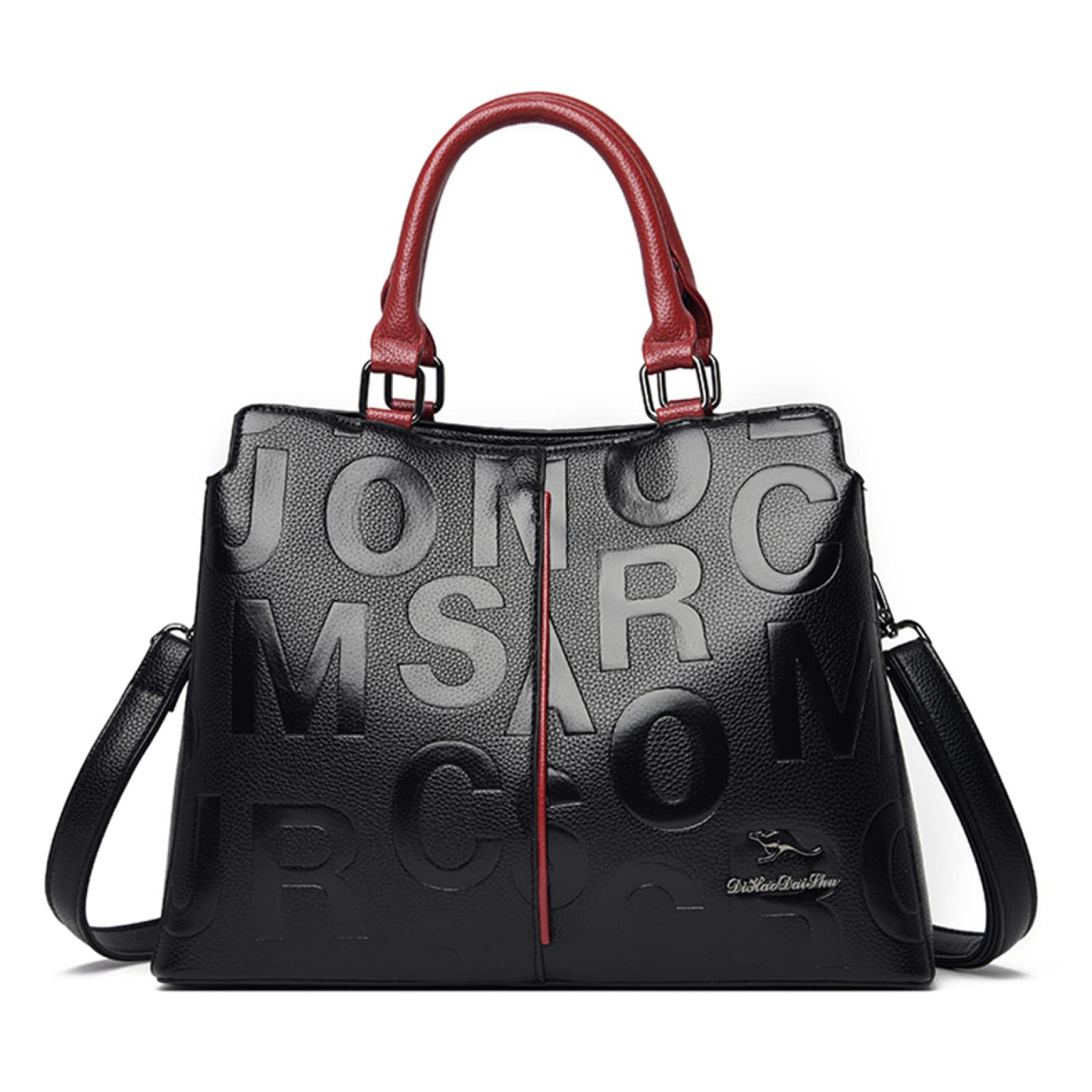Stylish Women's Leather Letter Tote Bag - Large Capacity Shoulder Bag & Messenger Purse for Work, Travel & Daily Use
