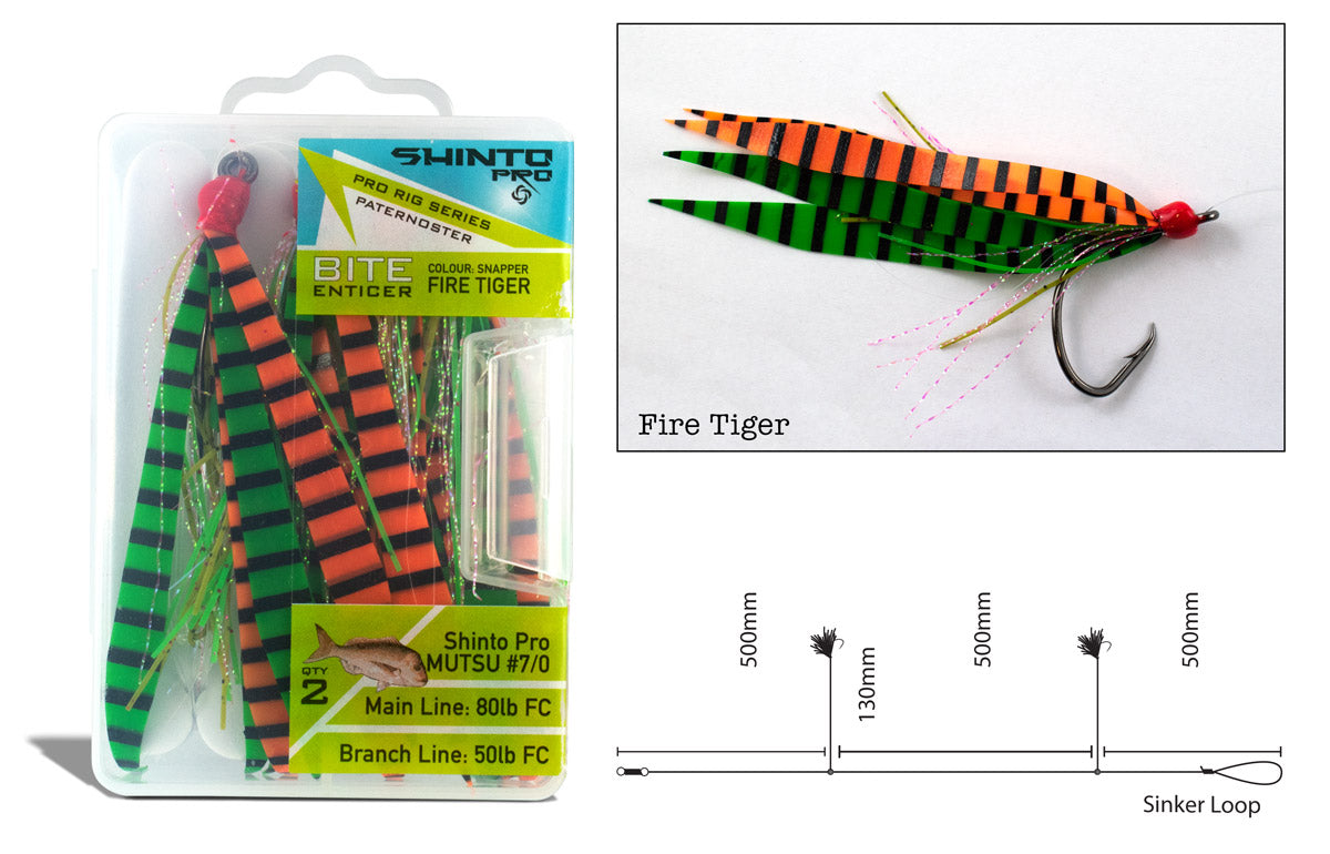Bite Enticer Mutsu Paternoster Rigs #5/0 & #7/0 - Saltwater Fishing Lures for Offshore and Deep Sea Angling