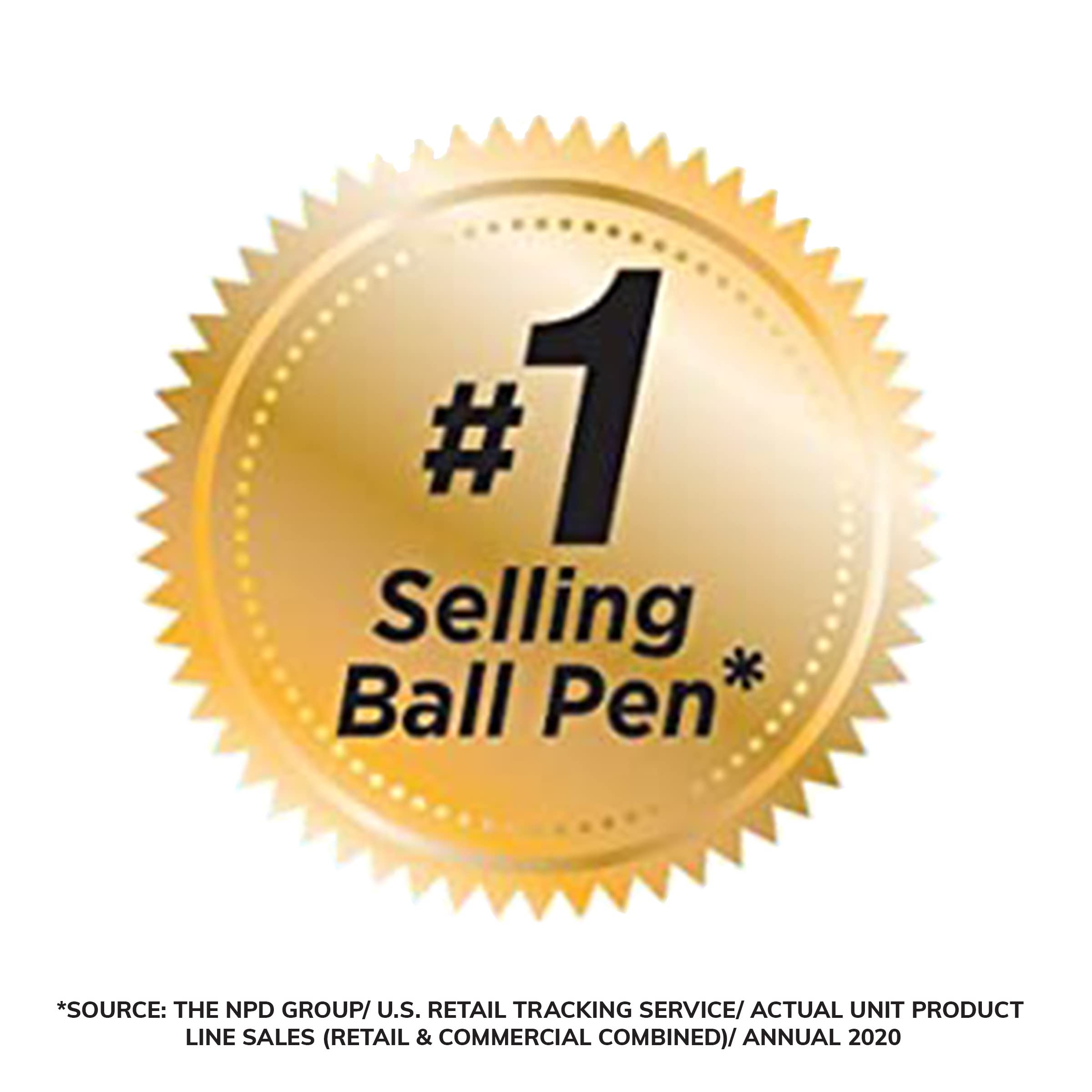 BIC Round Stic Xtra Life Black Ballpoint Pens - 216 Pack Bulk Ballpoint Pens, Medium Point 1.0mm, Comfortable Flexible Barrel for Smooth Writing - Perfect for Office, School, Note Taking & Everyday Use - #1 Best Selling Ballpoint Pens