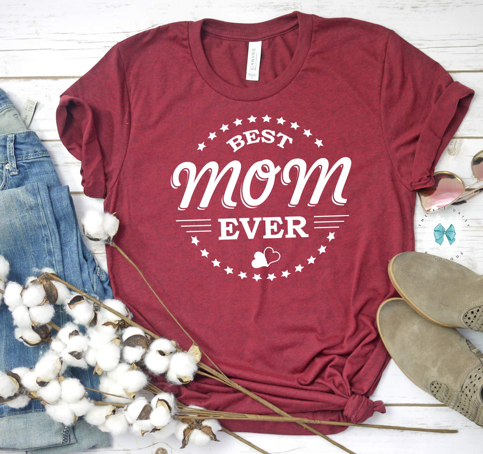 Best Mom Ever T-Shirt - Funny Graphic Tee for Mothers Day - Cute Mama Shirt - Perfect Gift for Mom Under $20 - Ideal for Birthday, Christmas & Mother's Day Celebrations