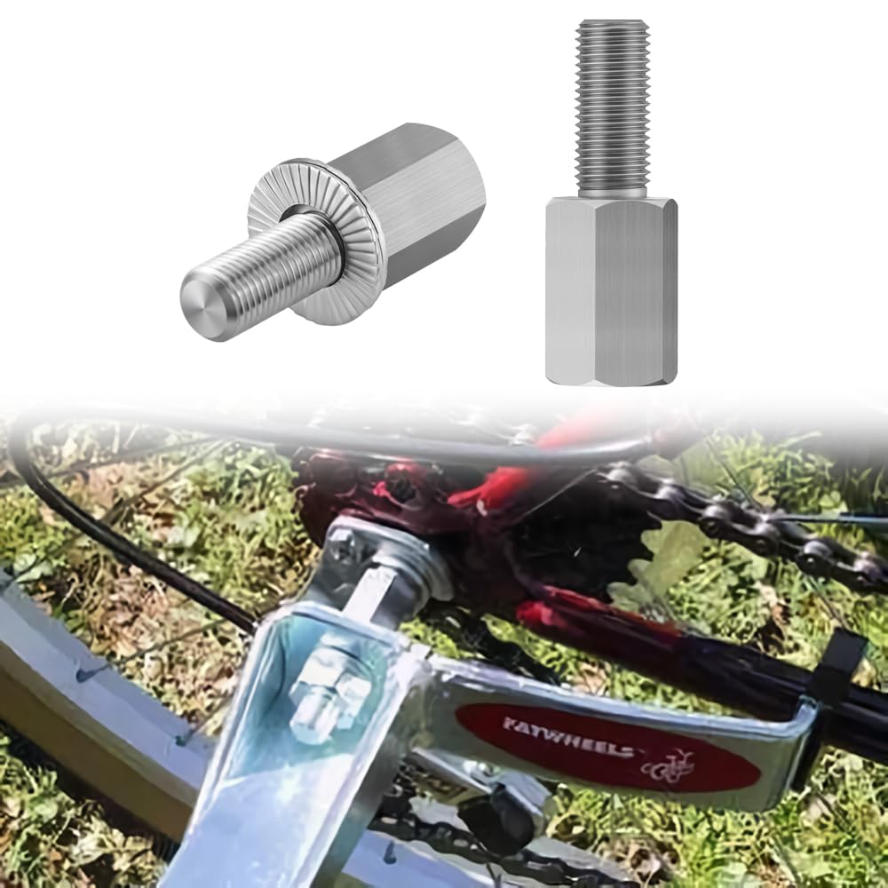 2Pcs Upgraded Bicycle Axle Extenders - 304 Stainless Steel Stabilizer Extension Bolts for 12-20