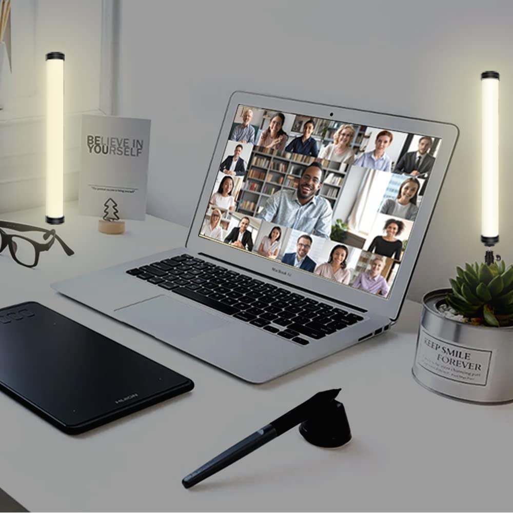 RGB LED Video Light Wand Stick - 360° Full Color Adjustable Portable Studio Lighting for Photography & Videography - 5000mAh Rechargeable Battery with Magnetic Base - Includes 27