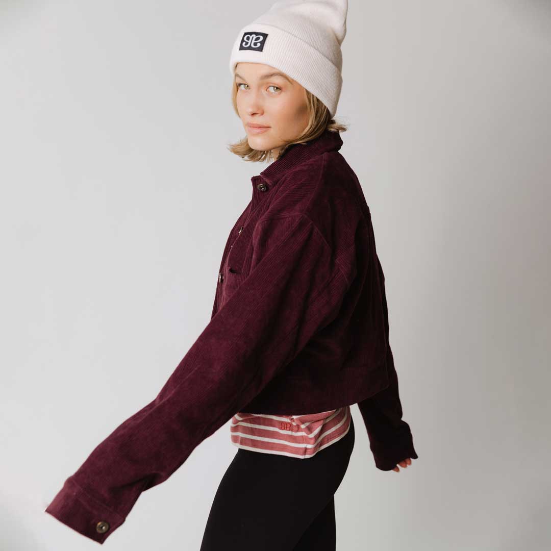 Stylish Women's Corduroy Eggplant Shacket - Cozy Fall & Winter Layering Piece for Casual Outfits & Outdoor Adventures