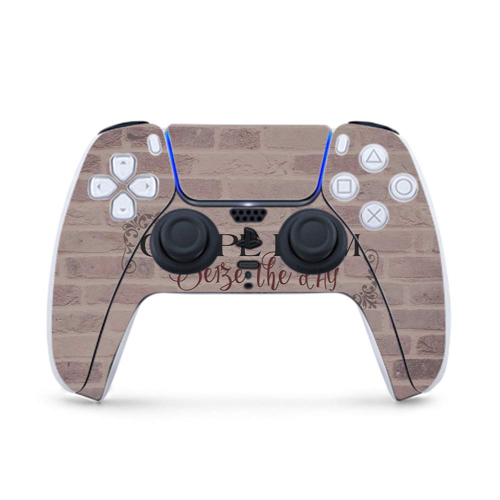 MightySkins PS5 Controller Skin - Carpe Diem Design | Protective Vinyl Decal Wrap Cover for PlayStation 5 | Durable, Easy to Apply & Remove | Made in USA | Perfect for Gaming, Customization & Gift Giving