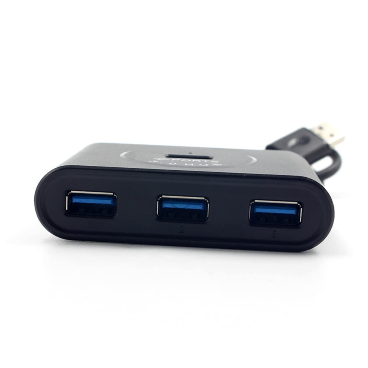 OSALADI 4-Port USB A Hub Extender with Round Design - High-Speed USB 2.0 Extension for Cell Phones, Laptops, and PC Accessories | Perfect for Home Office, Gaming Setup, and Multi-Device Charging Station