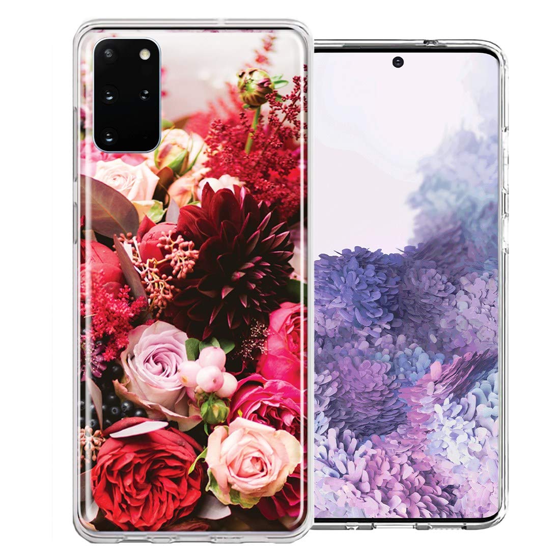 Samsung Galaxy S20 Plus Phone Case - Colorful Flowers Design Dual Layer Protective Cover for Shock Absorption | Perfect for Daily Use, Travel & Outdoor Activities