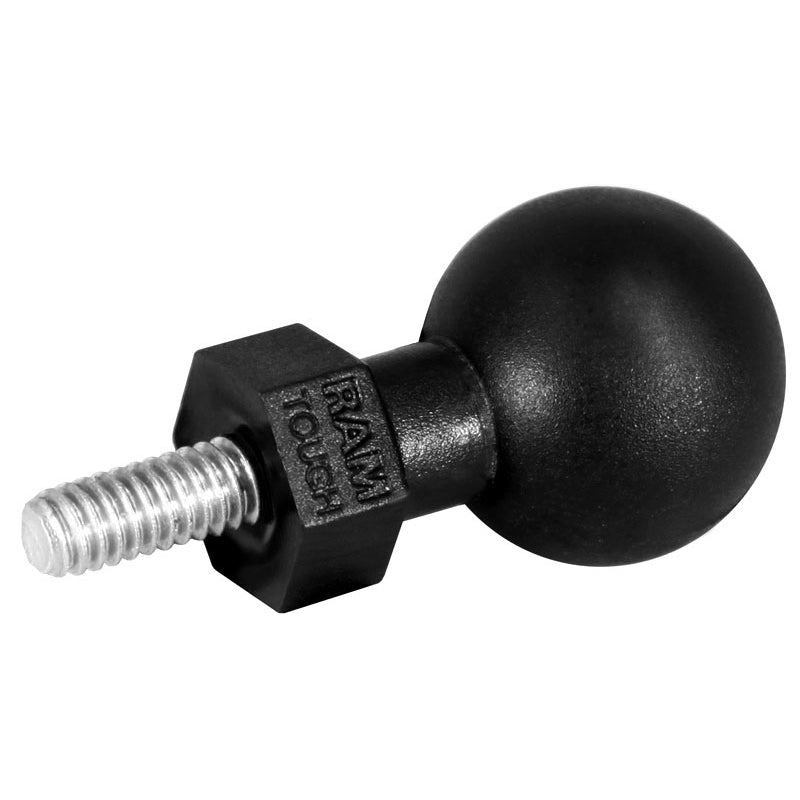 RAM 1 Tough Ball with M6 1 X 6MM Male Threaded Post (RAP B 379U M616) - Heavy Duty Mounting Ball for Marine, Motorcycle & Off-Road Vehicle Accessories