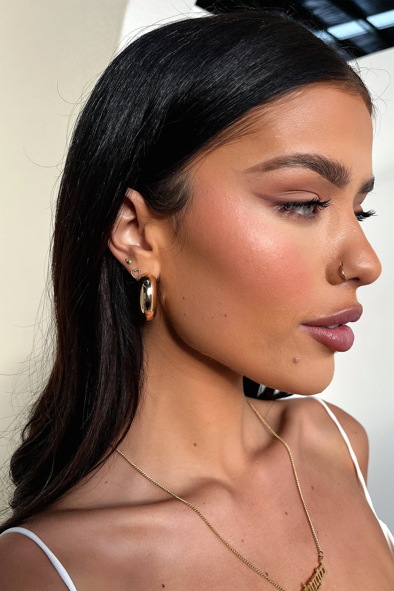 Madi Hoops Gold Earrings for Women - 14K Gold Plated Hoop Earrings, Hypoallergenic & Lightweight, Perfect for Everyday Wear, Parties & Gifts