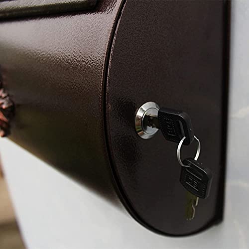 Wall Mount Mailbox Outdoor - Locking Cast Aluminum Mailbox with Key, Antique Copper Finish, 13×5×12.8 Inches - Weatherproof & Durable for Homes, Apartments & Offices