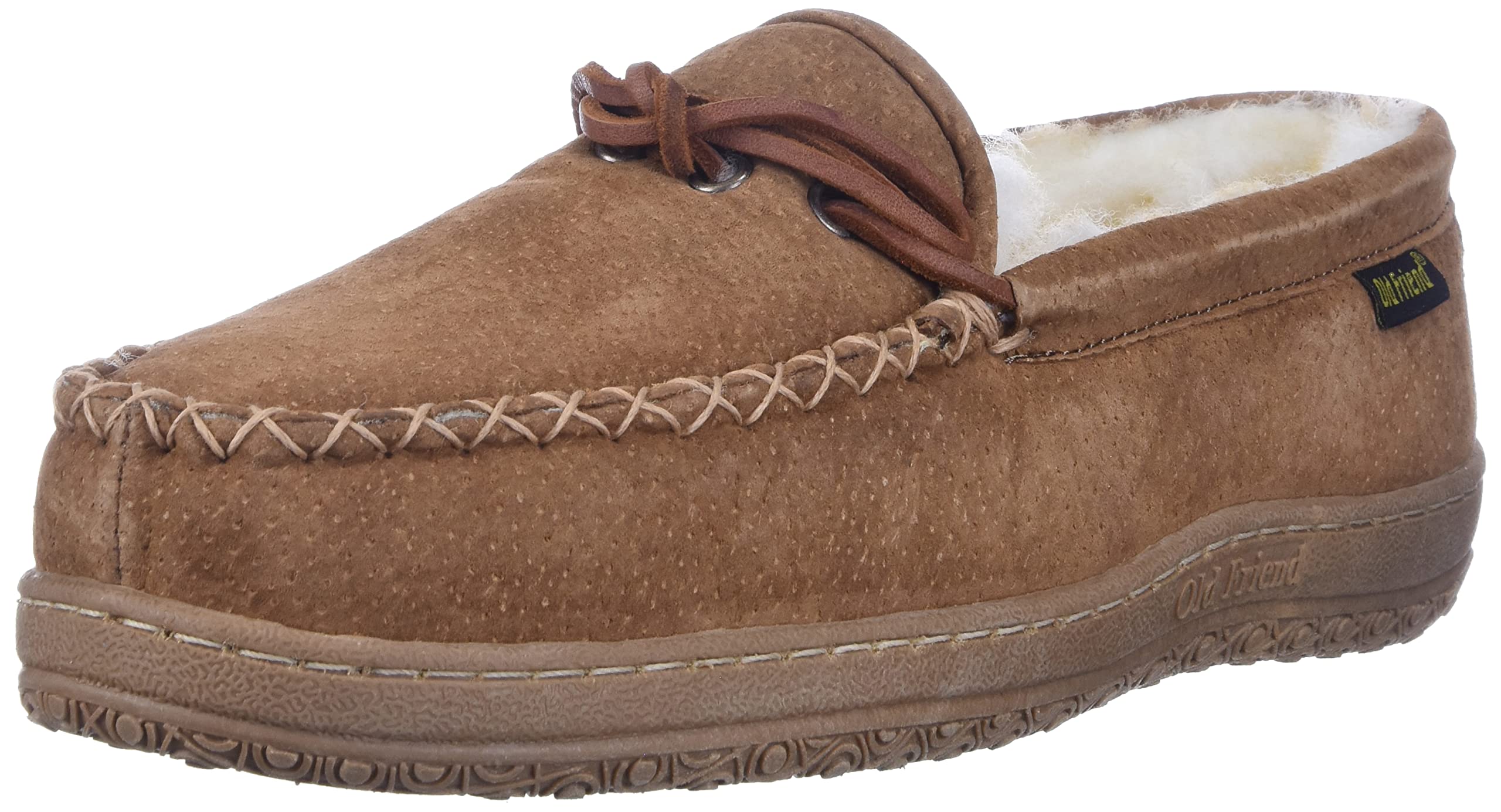 Old Friend Men's Moccasin Slippers - Soft Leather House Shoes for Indoor Comfort | Cozy Home & Lounge Wear for Relaxation