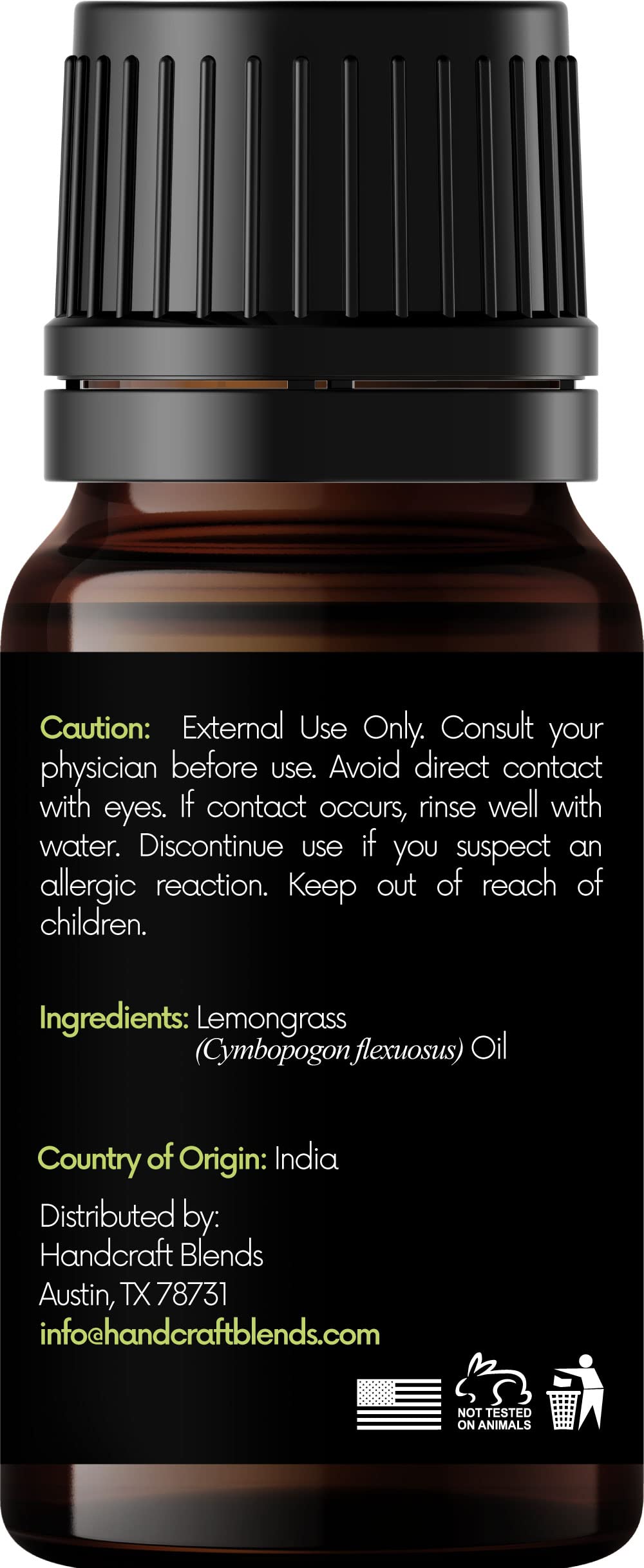 **Organic Lemongrass Essential Oil - 100% Pure & Natural - 0.33 Fl Oz - Premium Grade for Diffusers, Aromatherapy & Massage - Relaxation, Stress Relief & Mood Boosting**