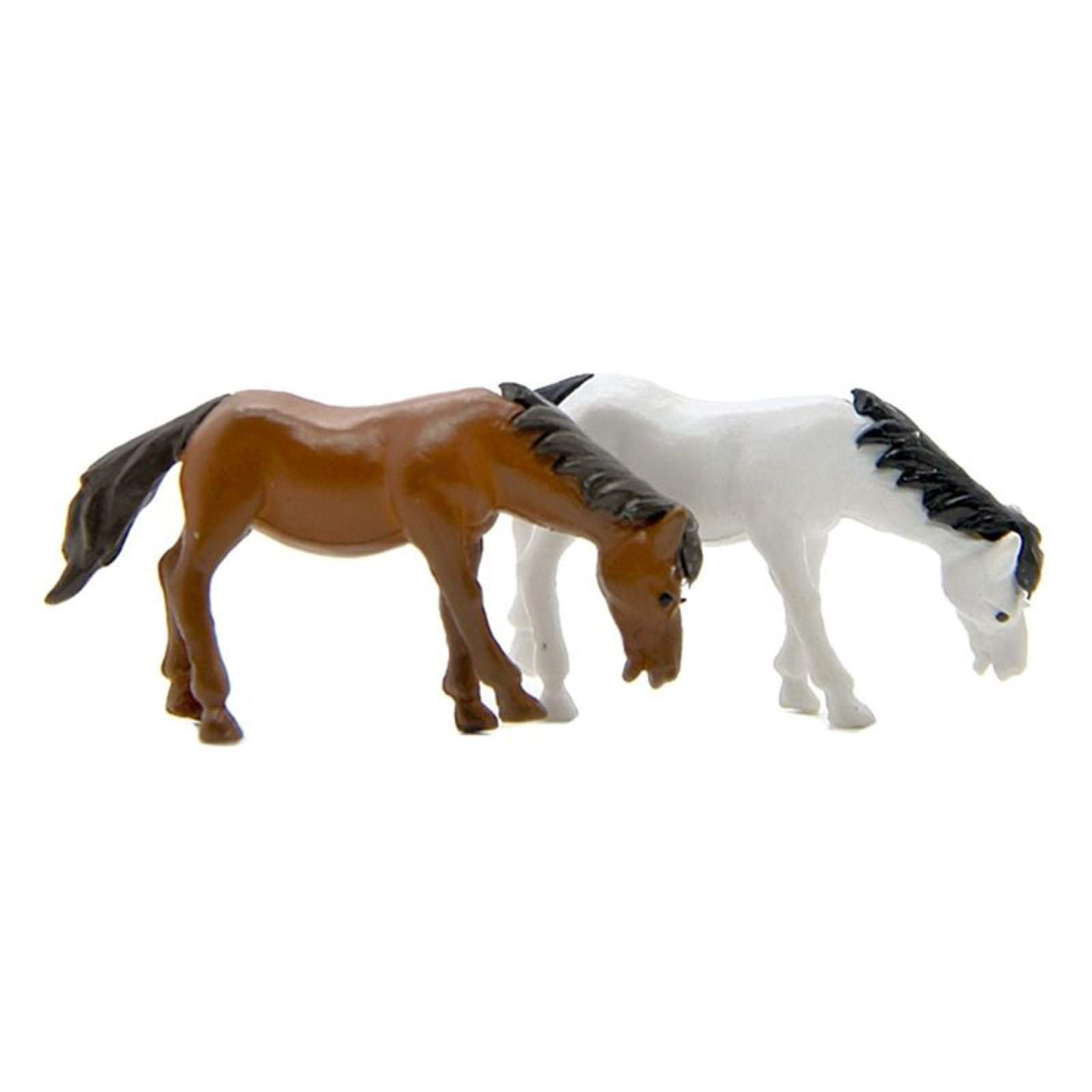 Miniature Garden Horses Decor - 2Pcs DIY Micro Landscaping for Easter, Wedding & Yard Ornaments