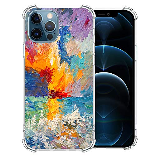 iPhone 12 Pro Case Marble Design - Slim Shockproof TPU Bumper & Clear Silicone Cover | Fashion Protective Phone Case for Women | Perfect for Everyday Use, Work & Travel