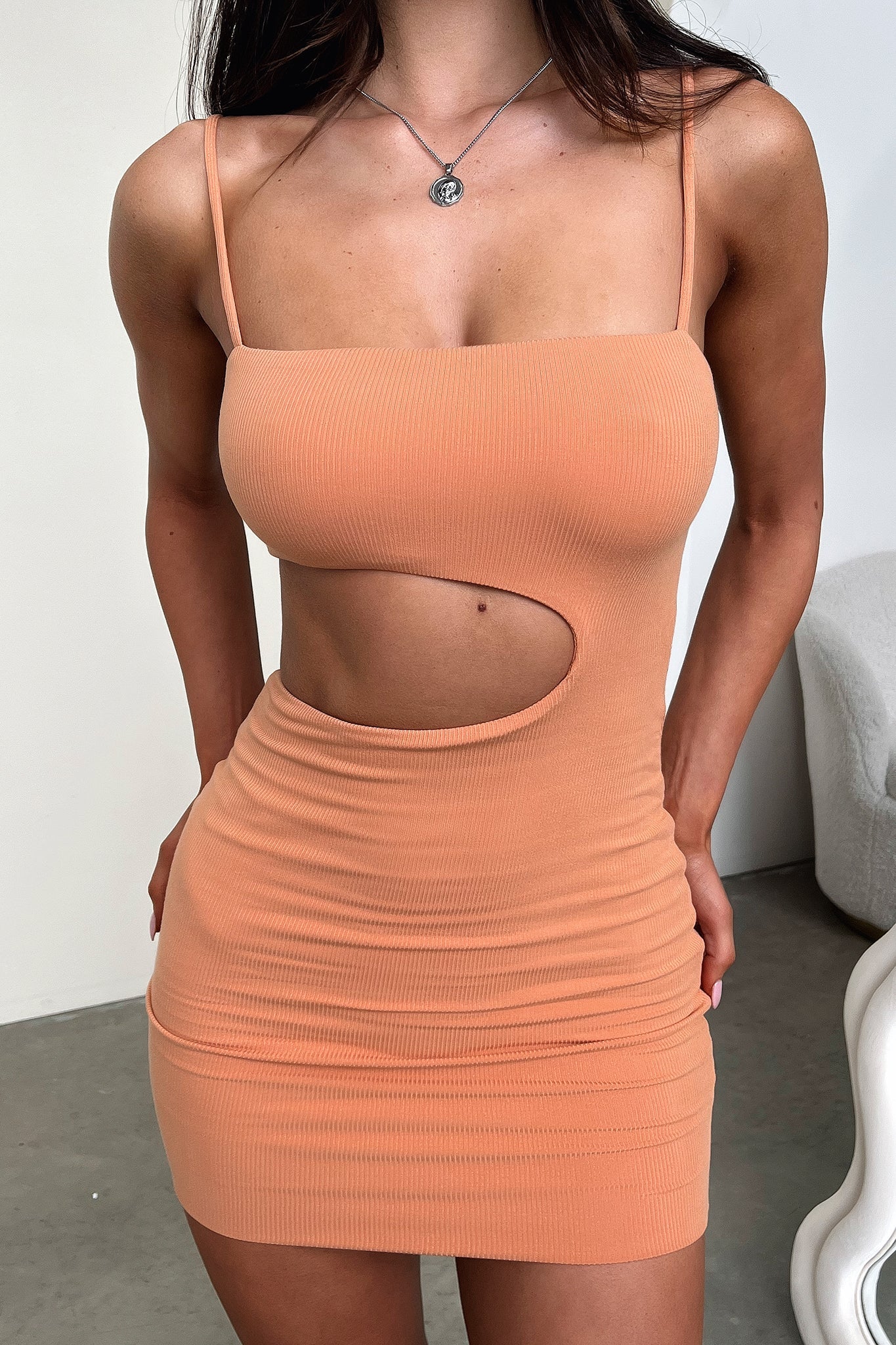 Avana Dress in Dull Orange - Elegant Women's Casual Summer Dress for Beach, Party & Everyday Wear