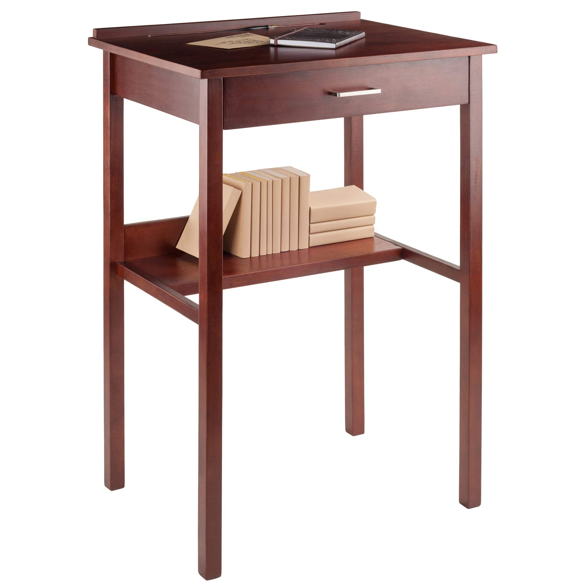 Walnut Winsome Ronald High Desk for Home Office & Study