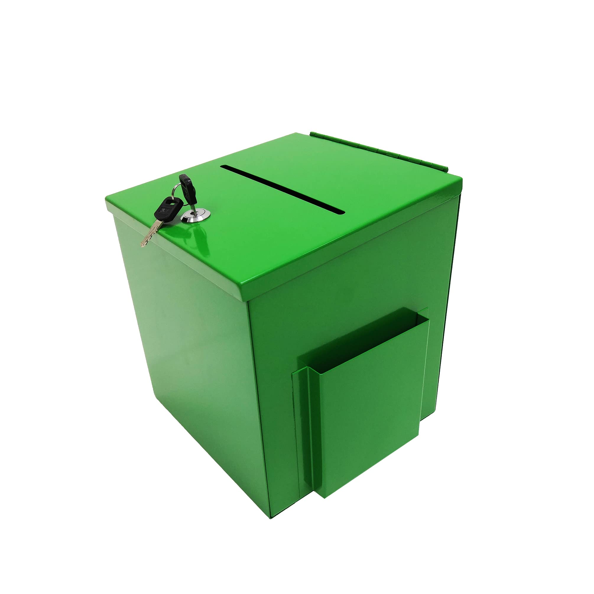FixtureDisplays® Metal Donation Box - Secure Charity Collection Box for Church, Fundraising & Tithing - 8.6