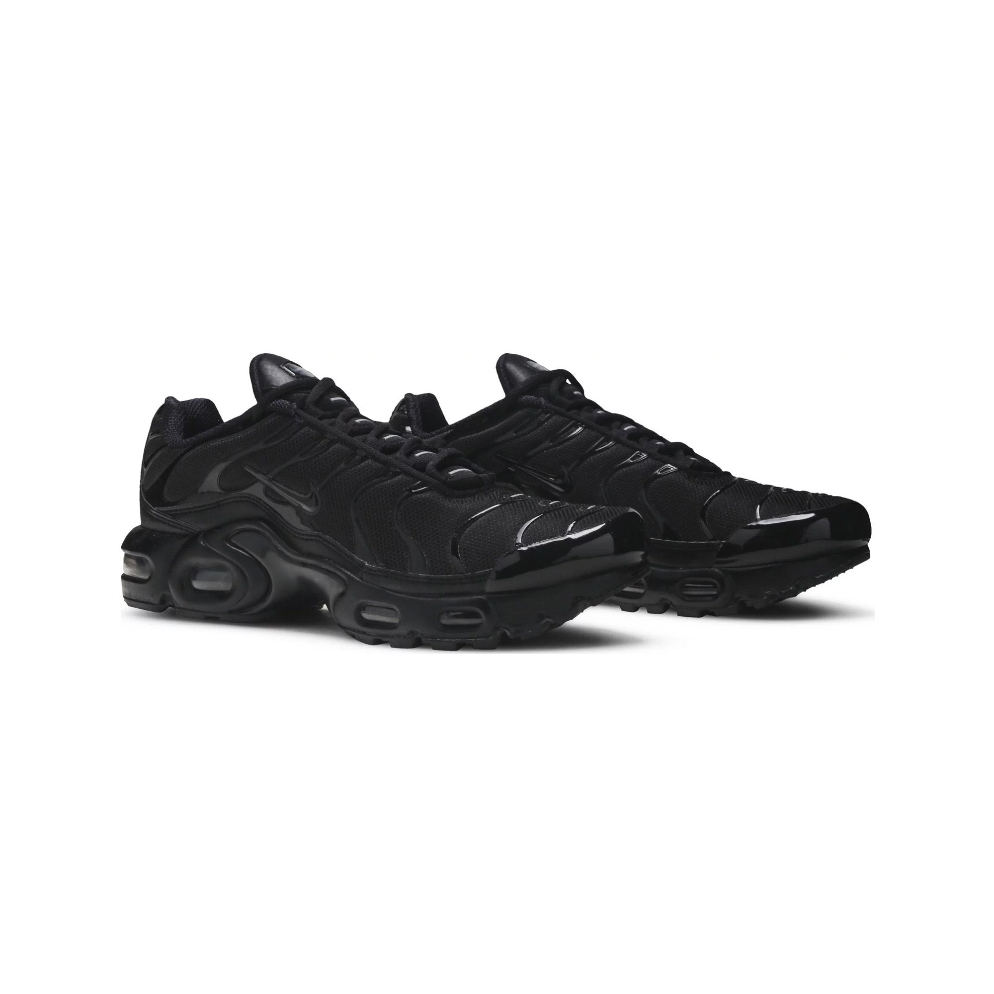 Nike Air Max Plus 'Triple Black' GS Running Shoes for Women (2020) - Comfortable Cushioned Sneakers for Gym, Workout & Casual Wear