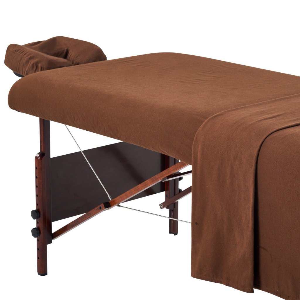 Premium 3-Piece Massage Table Sheet Set - Soft Cotton Flannel Covers for Spa, Salon & Home Use - Includes Table Cover, Face Cushion Cover & Fitted Sheet - Ideal for Professional Massage Therapy & Relaxation