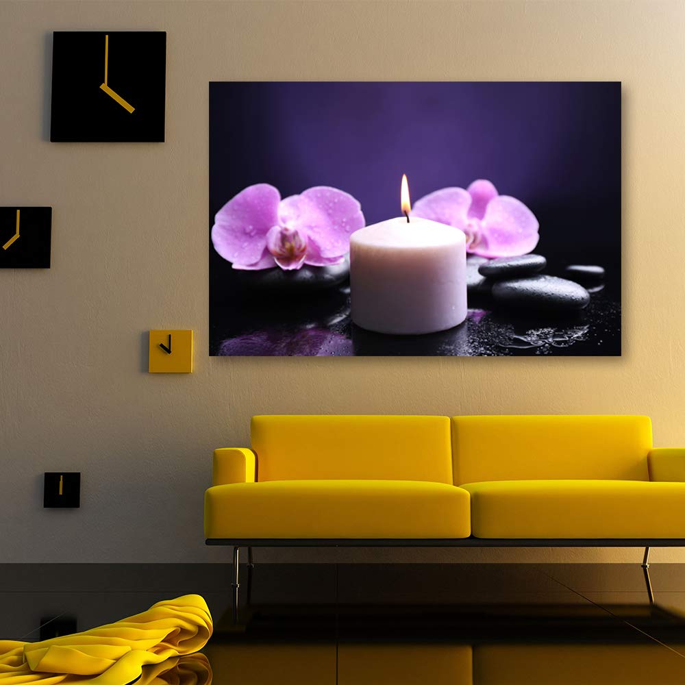 IDEA4WALL Christmas Candles Canvas Wall Art - 32x48 Inch Framed Holiday Painting for Home Decor, Living Room & Bedroom - Perfect for Christmas Celebrations & Winter Home Styling