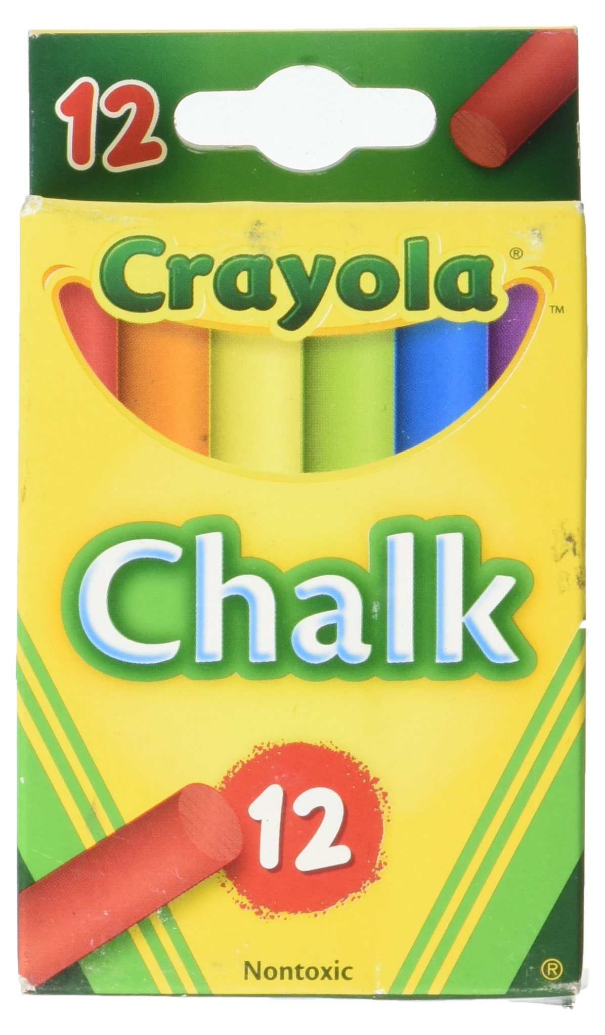 Crayola Colored Chalk - 12 Vibrant Non-Toxic Sticks for Kids & Teachers - Perfect for Sidewalk Art, Classroom Learning & Outdoor Play