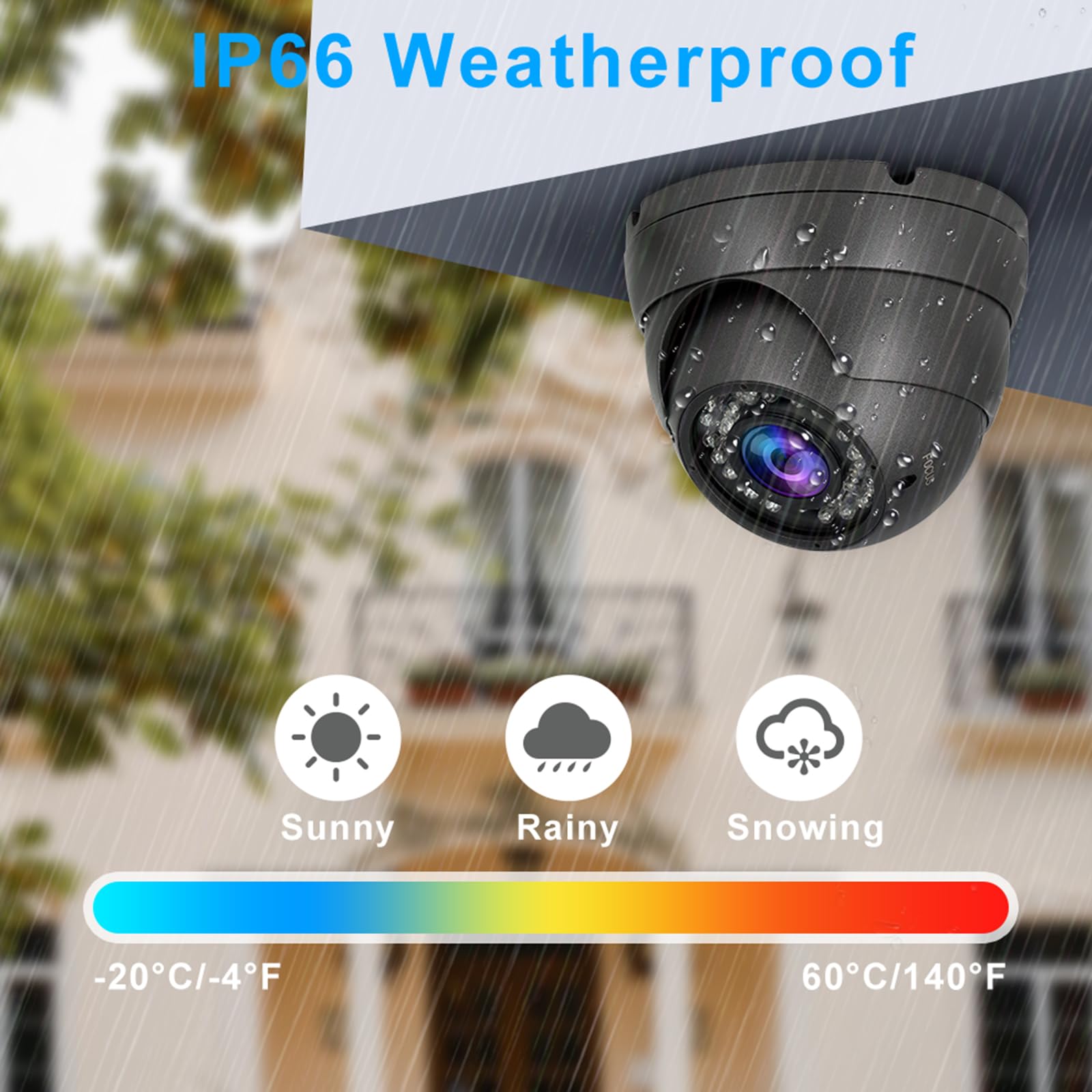 Anpviz 2MP HD 1080P Security Dome Camera - 4-in-1 (TVI/AHD/CVI/CVBS) Analog Surveillance Camera with 2.8-12mm Varifocal Lens, Wide Angle, Weatherproof for Indoor/Outdoor Use - Ideal for Home Security, Office Monitoring & Retail Store Surveillance