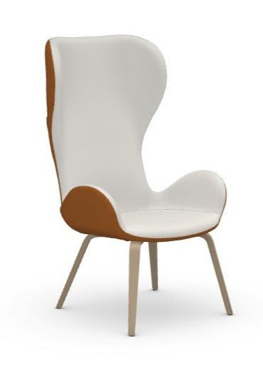Midj Dalia PE LN TS Lounge Chair - Modern Comfortable Lounge Chair for Living Room, Bedroom, or Office - Perfect for Relaxing, Reading, or Napping