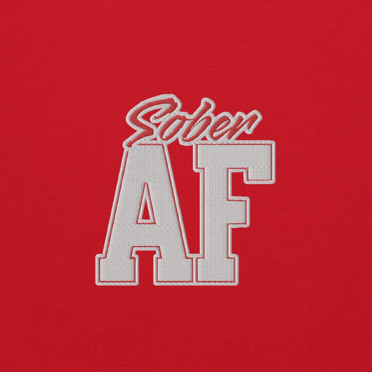 Sober AF Premium Embroidered Unisex Hoodie - Soft Cotton Pullover Sweatshirt for Men & Women | Perfect for Casual Wear, Street Style & Everyday Comfort