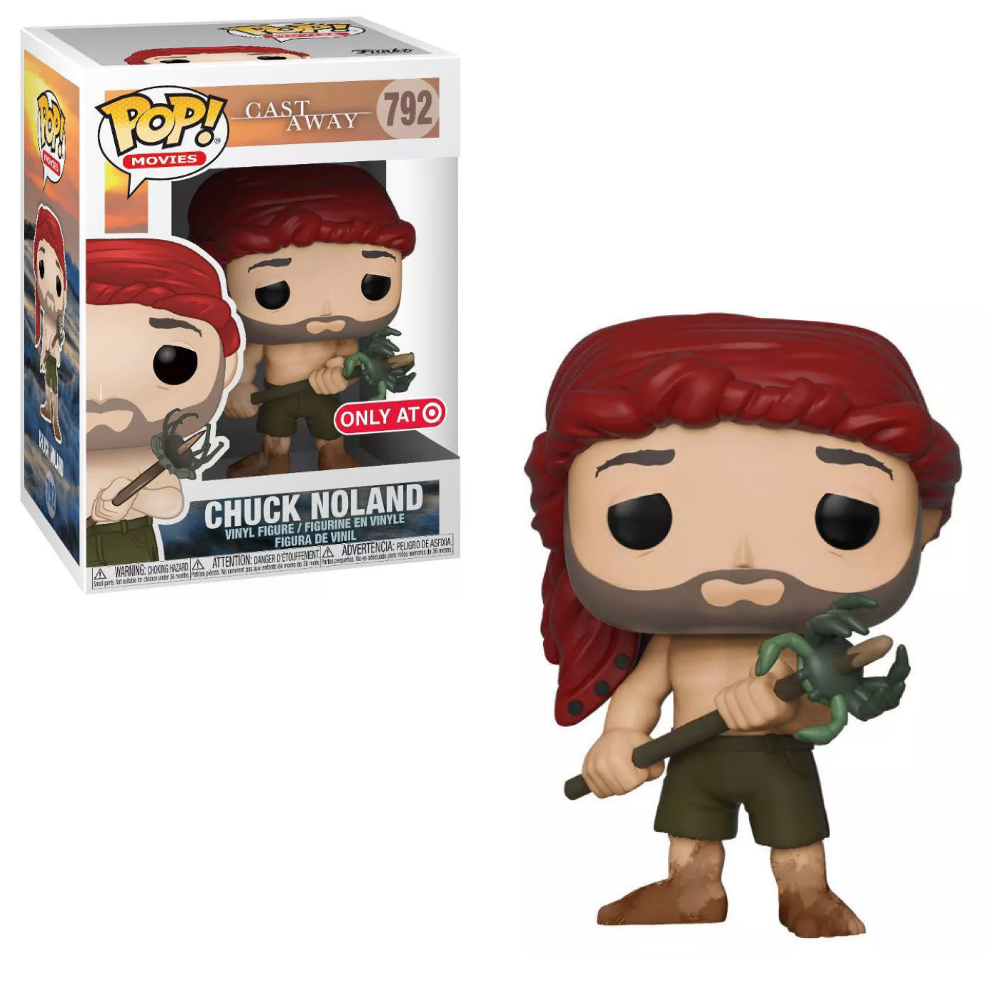 Cast Away Chuck Noland with Speared Crab Action Figure - Target Exclusive Collectible #792 - Perfect for Movie Fans and Collectors Display