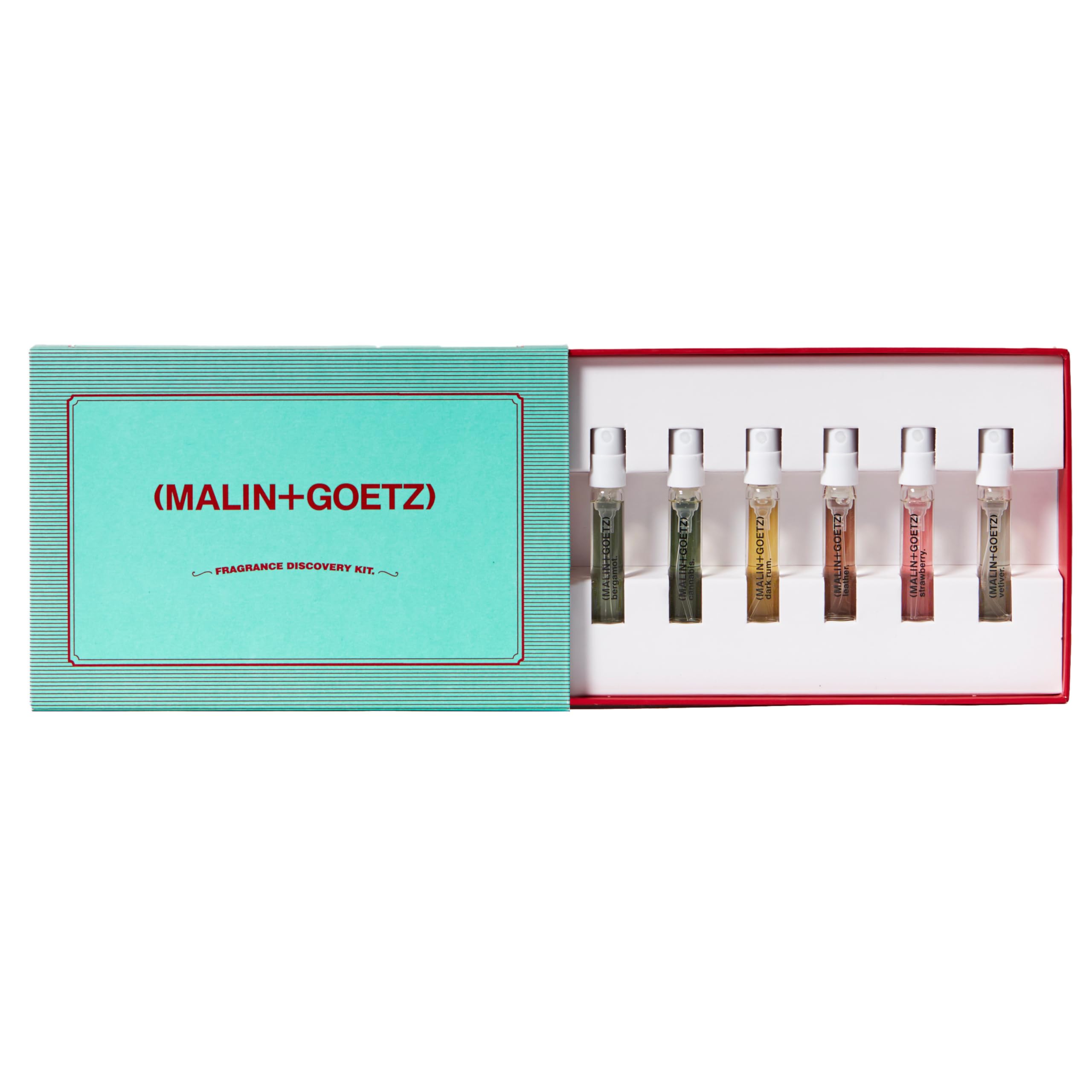 Malin + Goetz Holiday Fragrance Discovery Kit - Luxury Perfume Gift Set for Men & Women | Christmas, Birthday & Stocking Stuffer | Travel & Everyday Scent Samples | Perfect for Gifting & Personal Use