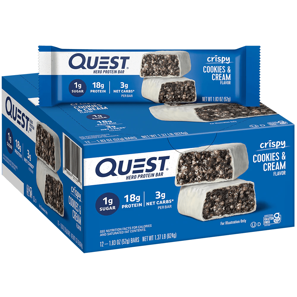 Quest Hero Protein Bars 12 Pack - Low Carb, High Protein Snack for Weight Loss & Muscle Building - Perfect for Gym, Hiking & On-the-Go Nutrition