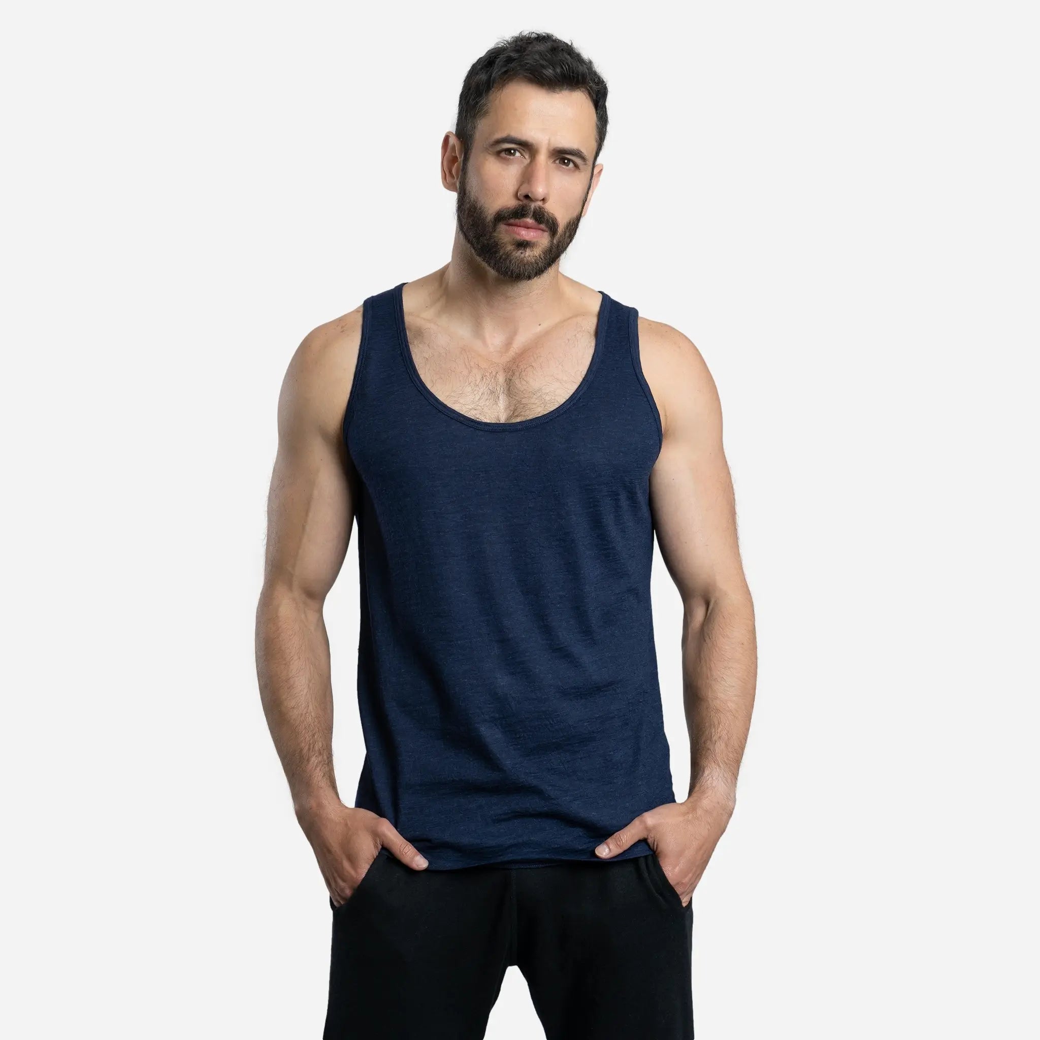 Ultralight Men's Alpaca Wool Tank Top - 160 GSM | Breathable & Moisture-Wicking for Outdoor Activities, Travel & Summer Wear
