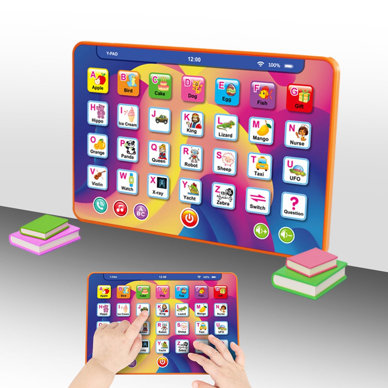 Interactive Learning Pad for Kids - Educational Tablet with Alphabet, Numbers & Math Games | Early Development Electronic Toy | Perfect Gift for Boys & Girls | Ideal for Home, Travel & Classroom Learning